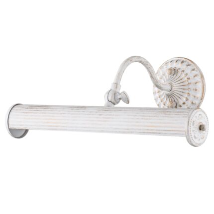 renoir white picture light, metal, 2 lamp, 35.9cm wide