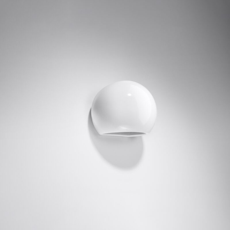 Globe Varnished wall lamp white gloss Image 2