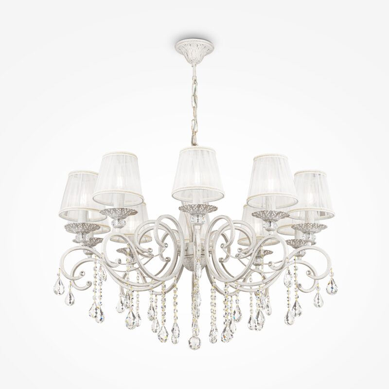 Grace White Chandelier, Metal Image 5