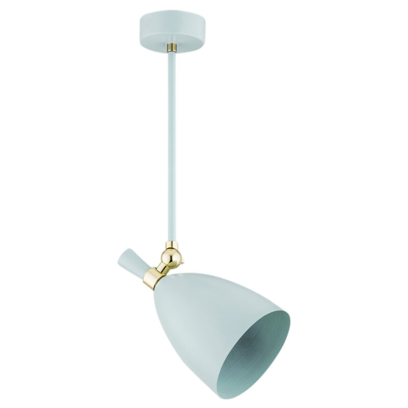 Harlot pendant light side view showing brass adjustment mechanism.