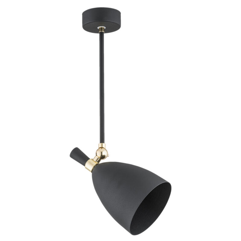 Harlot pendant light side view showing brass adjustment mechanism.