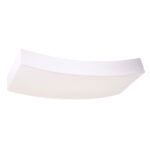 Hahtore Curved Uplighter Wall Lamp, White, Ceramic, 2 Light, 36cm Long