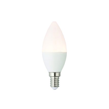 SL e14 led candle 5.8w, warm white 3000k, dimmable switched on.