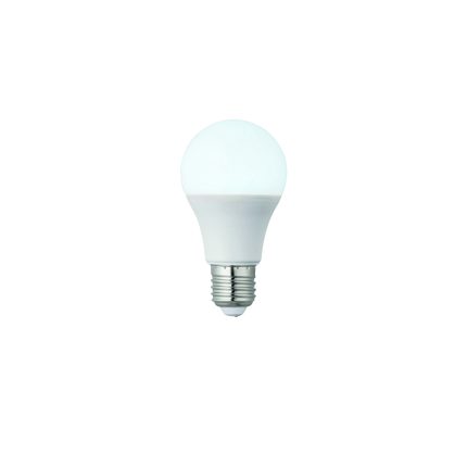 Lit view of the SL e27 gls led bulb, frosted, daylight, 9w, non dimmable.
