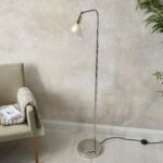 Freddo Floor Lamp, Polished Nickel, Clear Glass, 1 Light