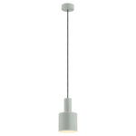 Ines Pendant Light, Cylinder, 1 Lamp, Sage, 12cm Width