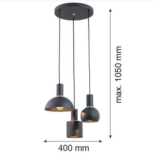 Ines Pendant Lamp 3 Lights Image 2