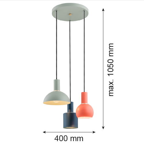 Ines Pendant Lamp 3 Lights Image 2