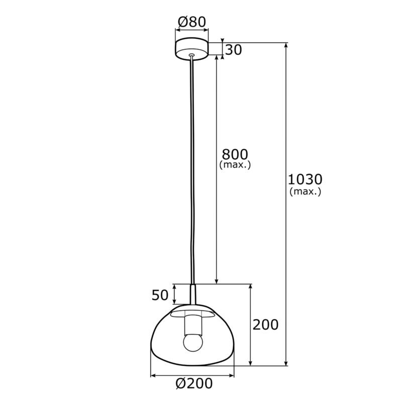 rini small pendant lamp, brass, opal glass, 20cm width
