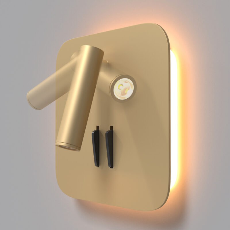 Ios 176, Matte gold, Aluminum, Wall luminaire (Sconce) Image 6