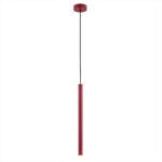 Janiero LED Pendant Light, Red Thin Tube, 4.2w, 3000k, 10cm Width