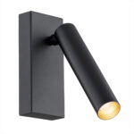 Janiero LED Wall Lamp, 4.2 Watt, Black, Directional Spot, 6cm Width