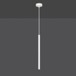 Kelthorn 1 Light Tube Pendant Lamp, White, 8cm