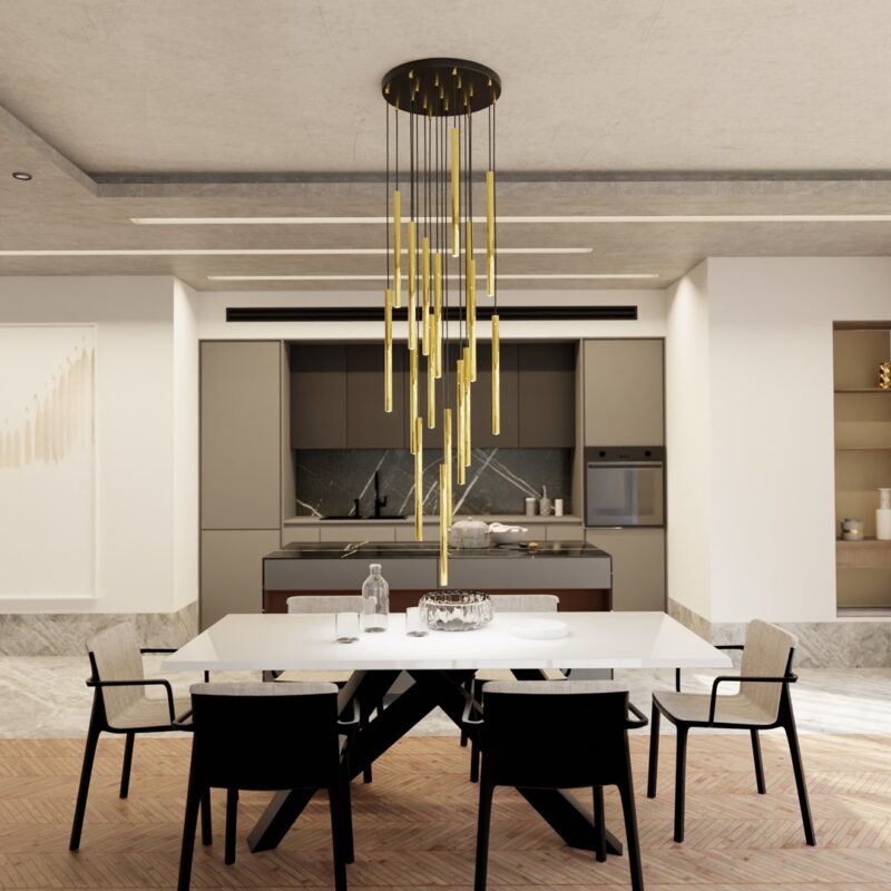 Kelthorn 17 Premium Gold Pendant Lamp Image 2