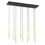 Kelthorn Gold 9 Light Tube Pendant Lamp, 90cm