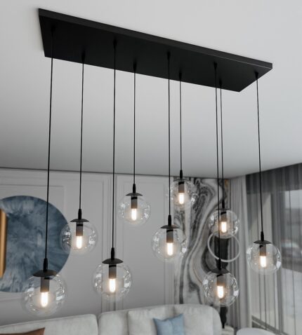 Kosmos 9 Bl Transparent Pendant Lamp Image 4