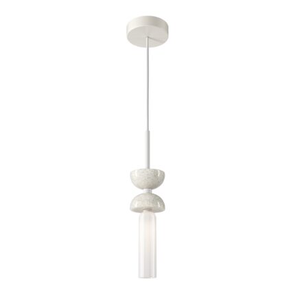 Kyoto White Pendant luminaire , Metal and marble