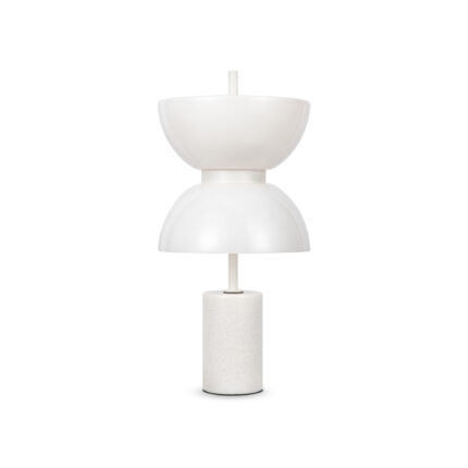 Kyoto White Table lamp, Metal and marble