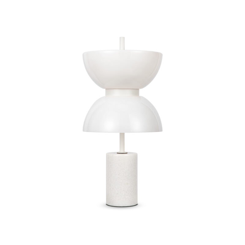 Kyoto White Table lamp, Metal and marble