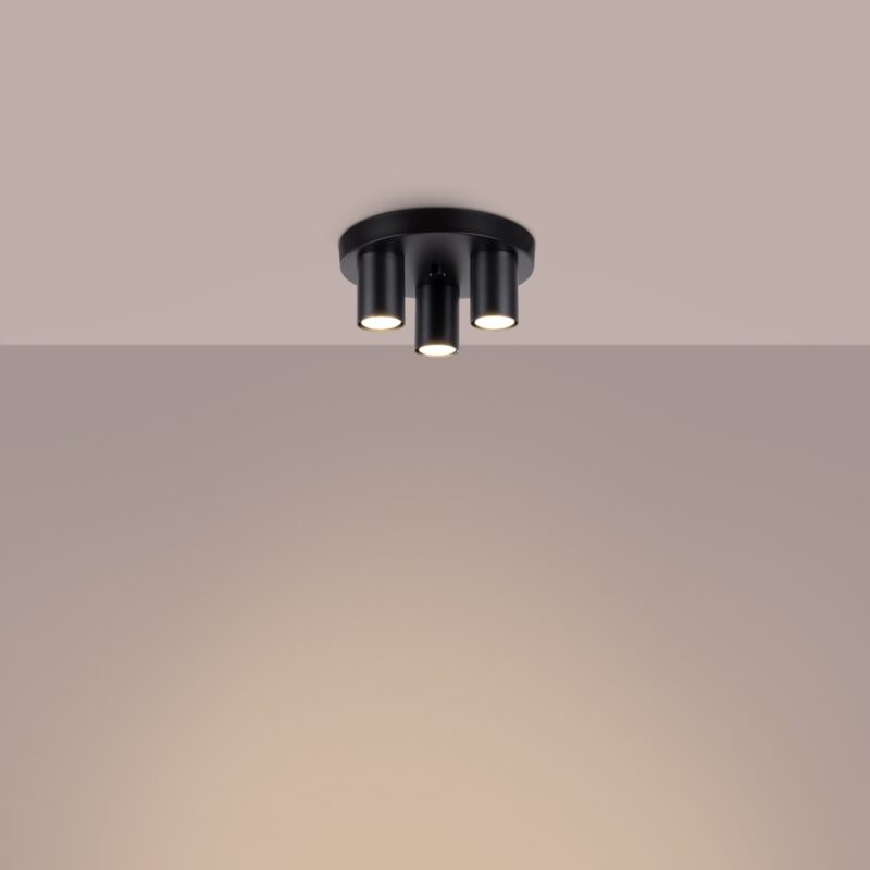 Lagos Ceiling lamp 3P black Image 3