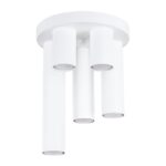 Laguna 5 Lamp Cylinder Ceiling Light, White Metal, GU10, 25cm Diameter