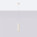 Laguna Single Pendant Lamp, Beige, Metal, GU10, 8cm Diameter