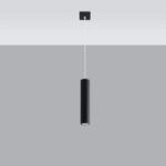 Laguna Single Pendant Light, Black, Metal, GU10, 8cm Diameter
