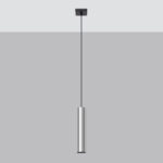 Laguna Single Pendant Lamp, Chrome, Black, Metal, GU10, 8cm Diameter