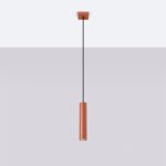 Laguna Single Pendant Light, Terracotta Red, Metal, GU10, 8cm Diameter