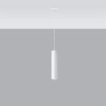 Laguna Single Pendant Lamp, White, Metal, GU10, 8cm Diameter