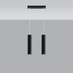 Laguna 2 Lamp Bar Pendant Light, Black, Metal, GU10, 30cm Length