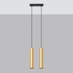 Laguna 2 Light Bar Pendant Light, Gold, Metal, GU10, 30cm Length