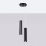 Laguna 2 Light Black Pendant Light, Metal, GU10, 15cm Diameter