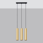 Laguna 3 Lamp Bar Pendant Lamp, Gold, Metal, GU10, 45cm Length