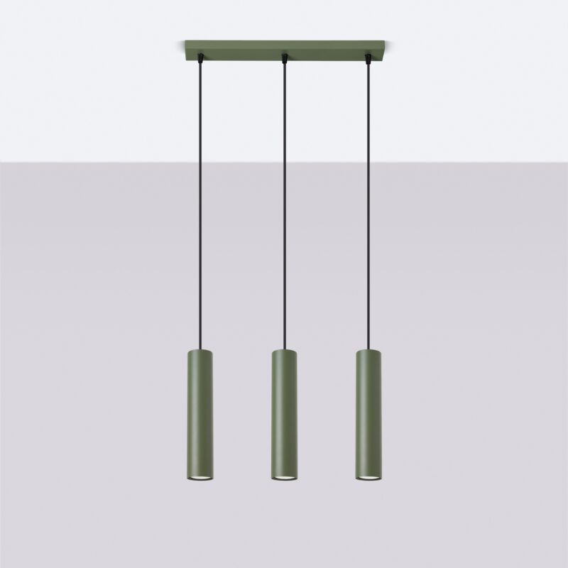 Lagos Pendant lamp 3L olive green Image 2