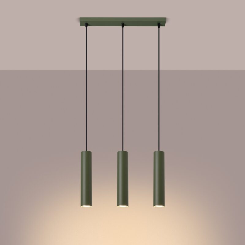 Lagos Pendant lamp 3L olive green Image 3