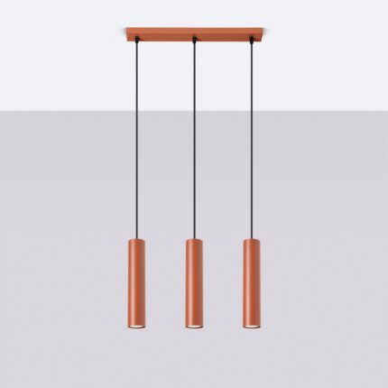 Lagos Pendant lamp 3L red ochre Image 2