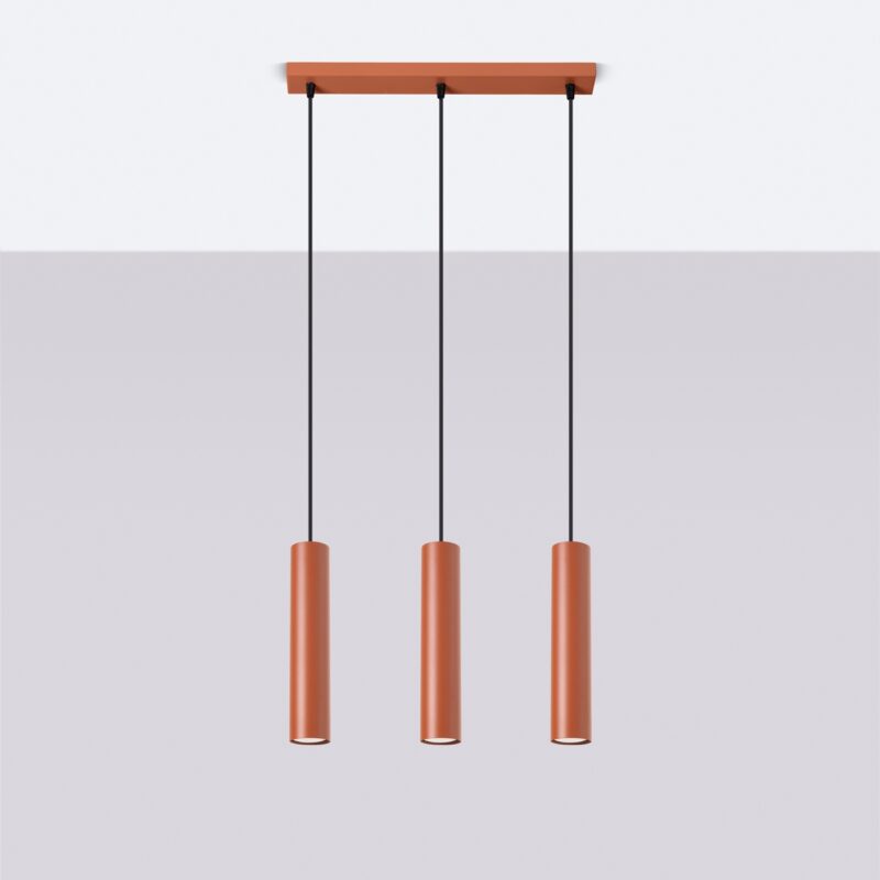 Lagos Pendant lamp 3L red ochre Image 2