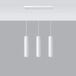 Laguna 3 Lamp Bar Pendant Light, White, Metal, GU10, 45cm Length