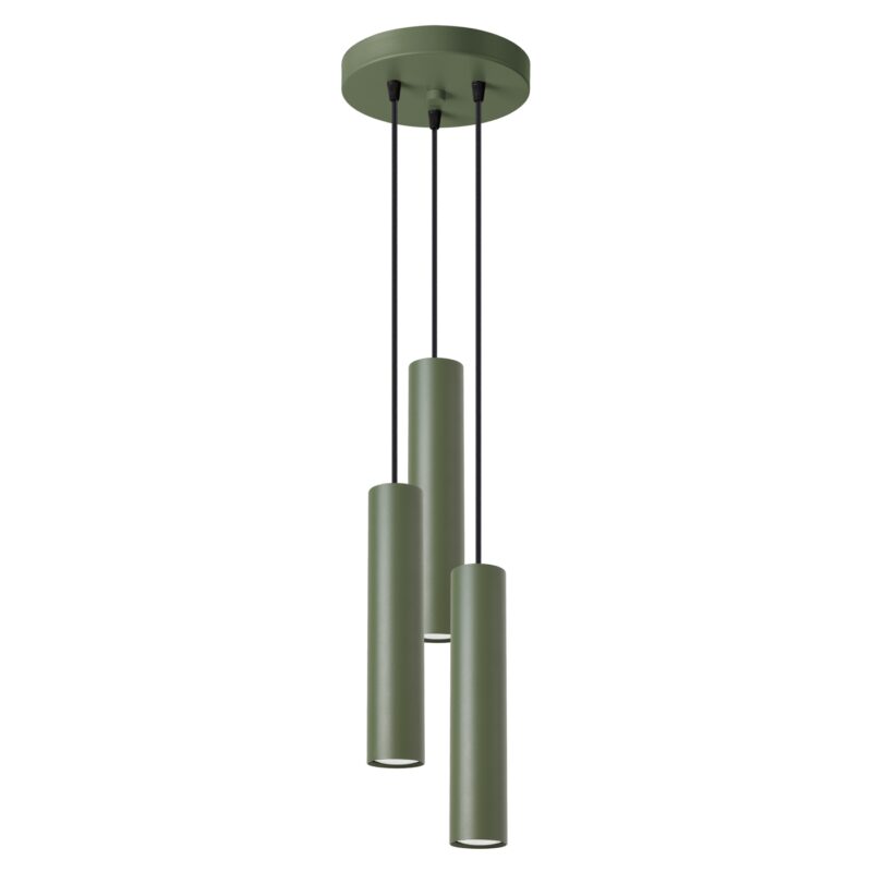 Lagos Pendant lamp 3P olive green