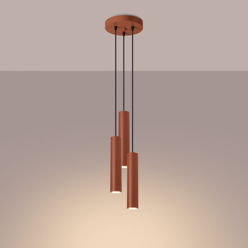 Lagos Pendant lamp 3P red ochre Image 3