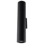 Laguna Up & Down Cylinder Wall Lamp, Black, 2 Light, GU10, 30cm Height
