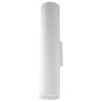 Laguna Up & Down Cylinder Wall Lamp, White, 2 Light, GU10, 30cm Height