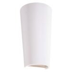 Lana Curved Ceramic Wall Light, White, 1 Light, 16.5cm Wide