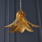 Mea Pendant Light, Gold, Leaf Shape, 1 Lamp, 48cm