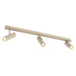 Lensa Taupe 3 Lamp Bar Spotlight, Adjustable, Steel, GU10, 100cm Length