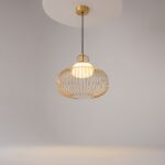 Levitation Medium Brass Pendant Light, Opal Glass, Metal, 34.5cm Diameter