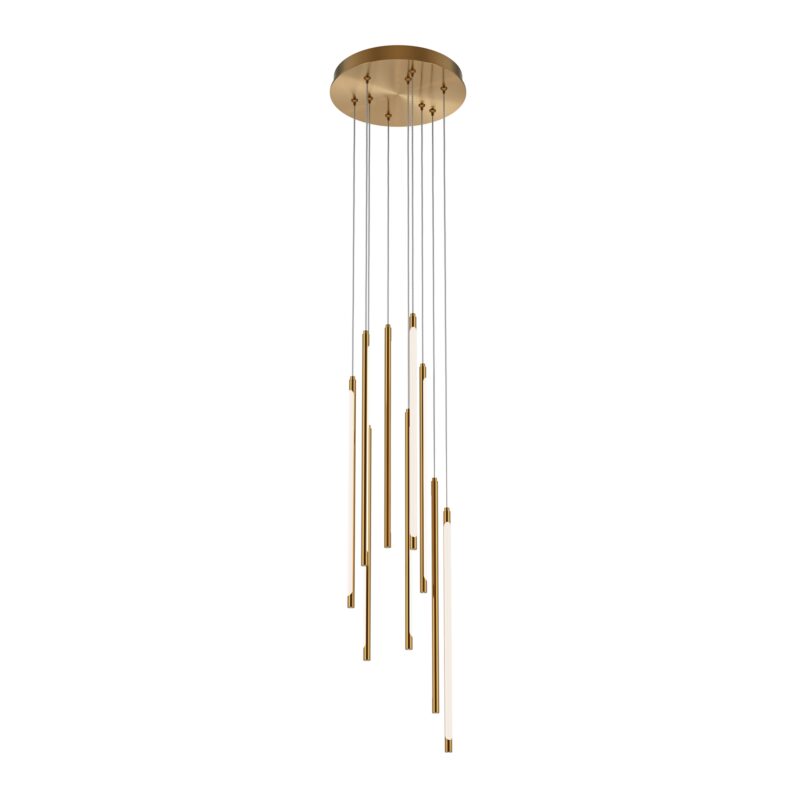 Light stick Brass Pendant luminaire , Aluminum