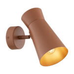 Lori Terracotta Wall Lamp, Adjustable Spotlight Shade, 1 Light, 10cm Width
