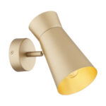 Lori Gold Wall Light, Adjustable Shade, 1 Lamp, 10cm Width
